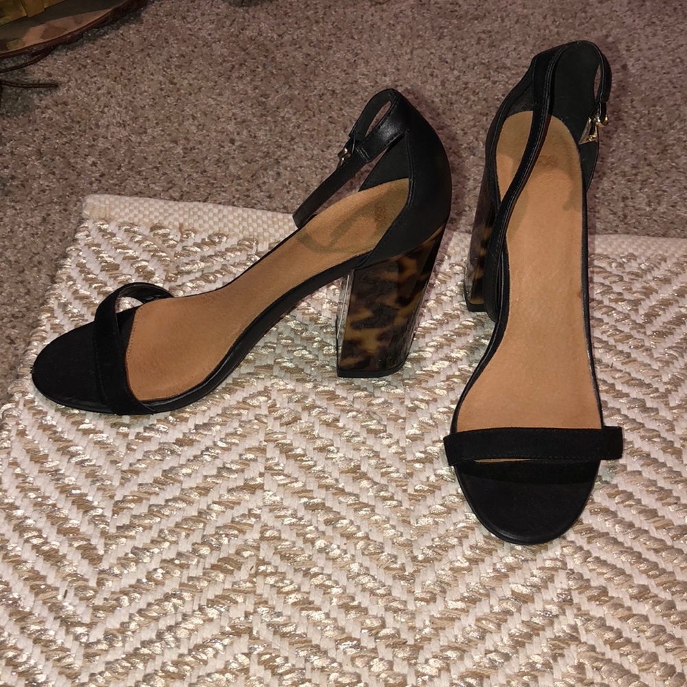 ASOS Black Strappy Tortoise shell heels